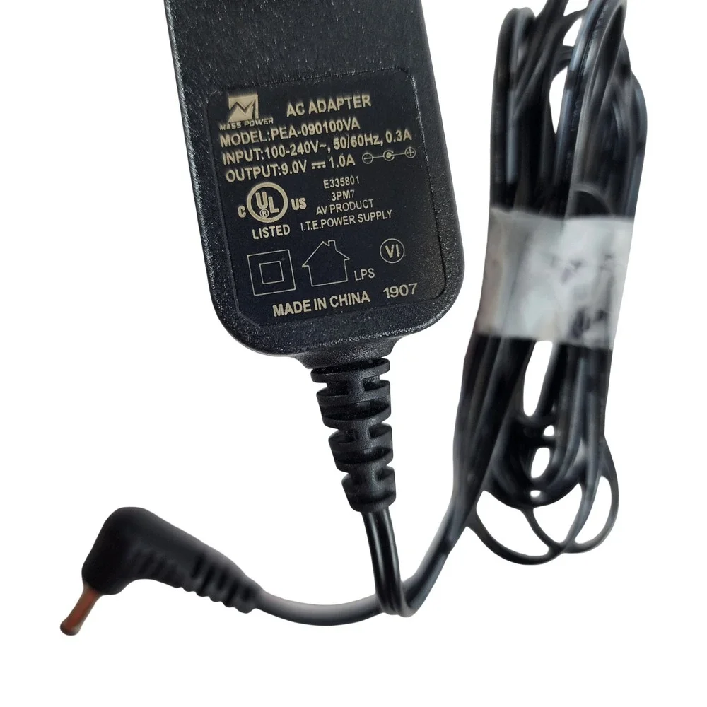 Mass Power AC Adapter 9V 1A Model PEA-090100VA Wall Charger Black